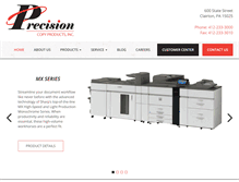 Tablet Screenshot of precisioncopyproducts.com